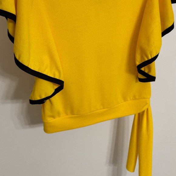 Yellow Ruffle Sleeve Top - Picture 5 of 5